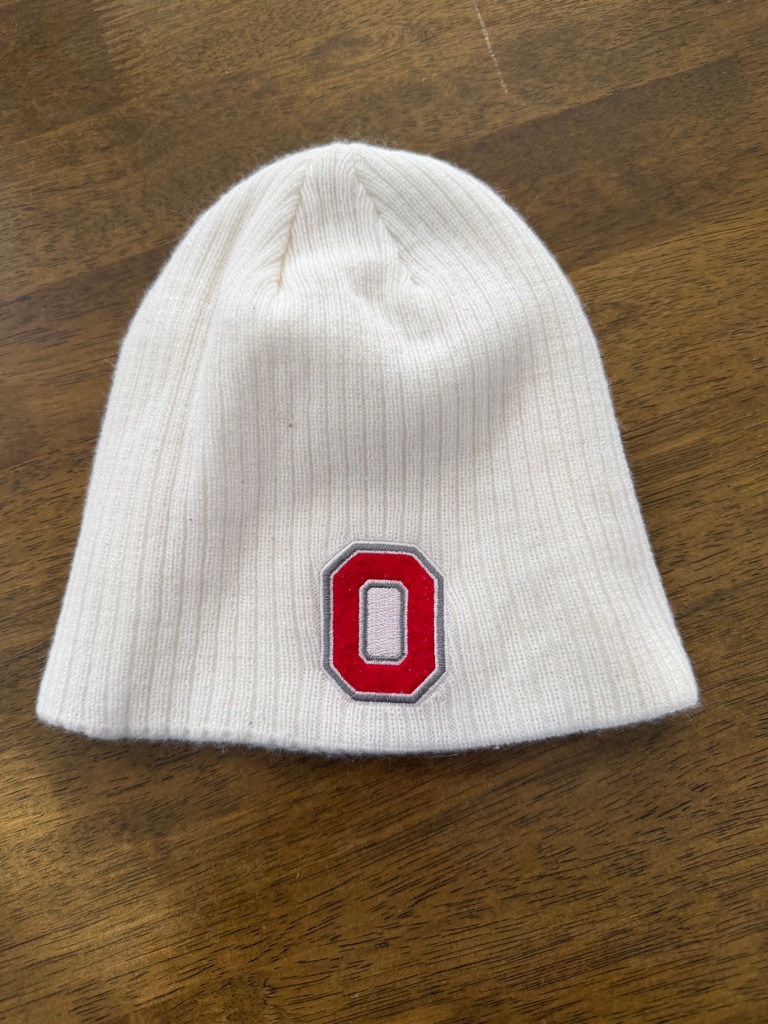 Ohio State Osu Knit Beanie With Red 'O' Patch
